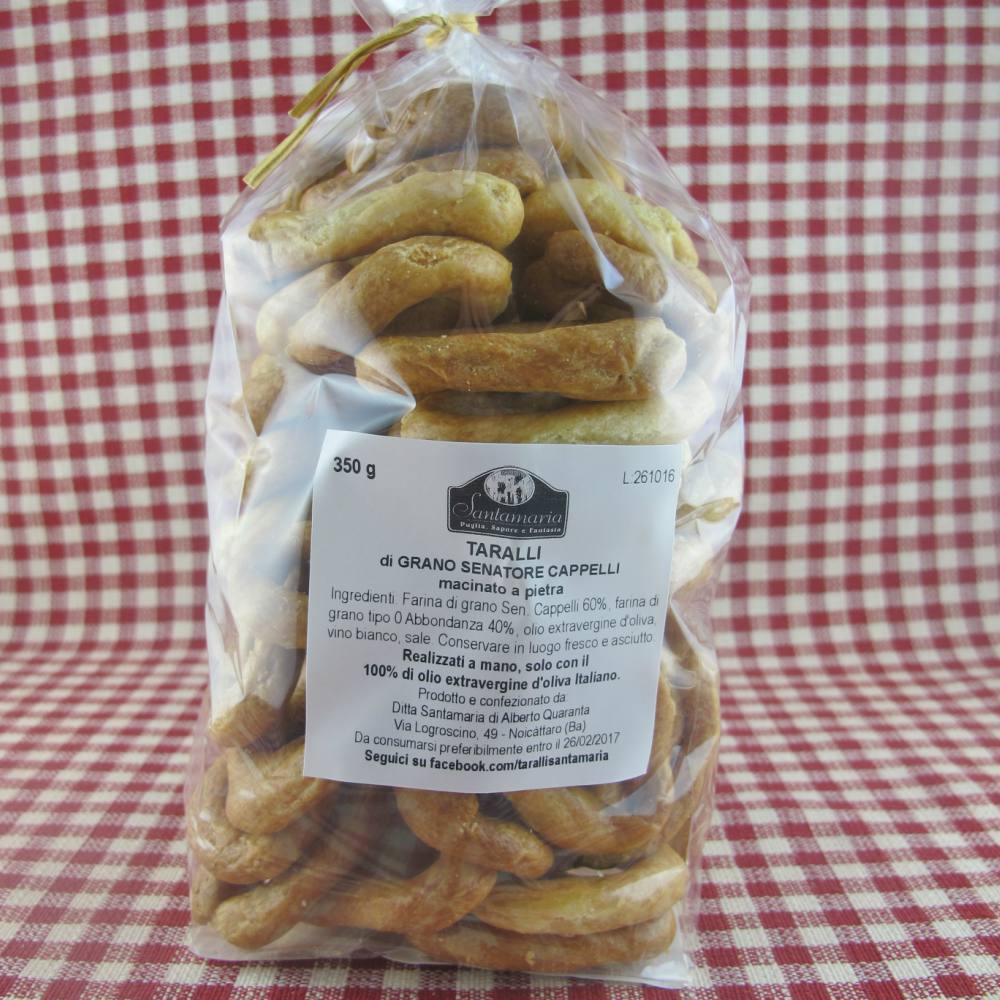 Taralli Santamaria di grano Senatore Cappelli da 350 grammi