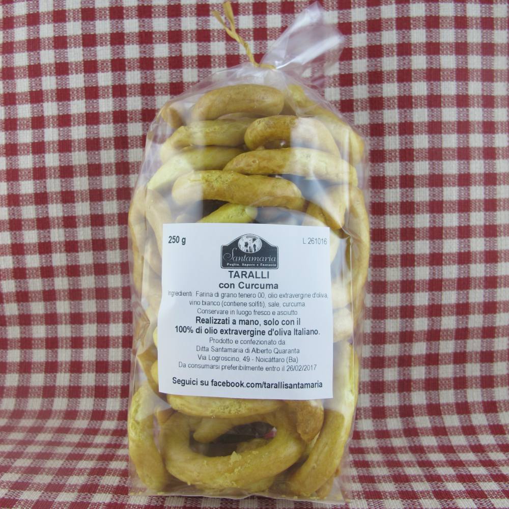 Taralli Santamaria con curcuma da grammi 250
