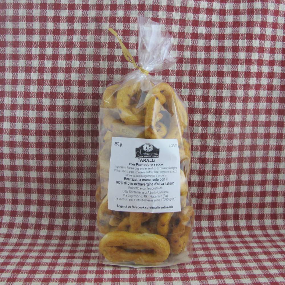 santamaria taralli con pomodoro secco da 250 grammi