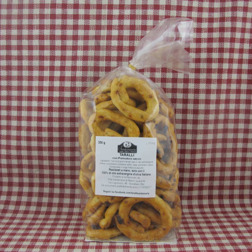 santamaria taralli con pomodoro secco da 350 grammi