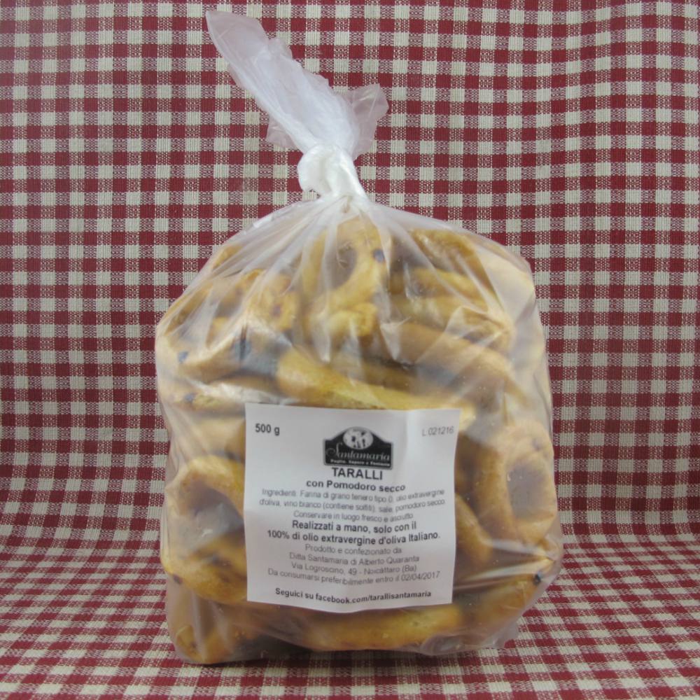 santamaria taralli con pomodoro secco da 500 grammi