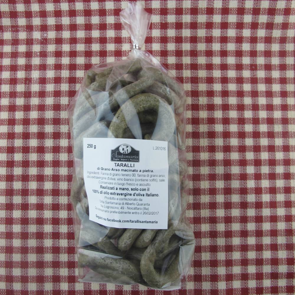 Taralli Santamaria con farina di Grano Arso gr 250
