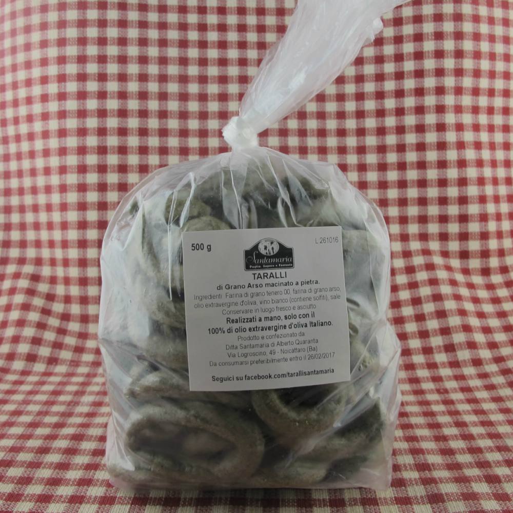 Taralli Santamaria con farina di Grano Arso gr 500