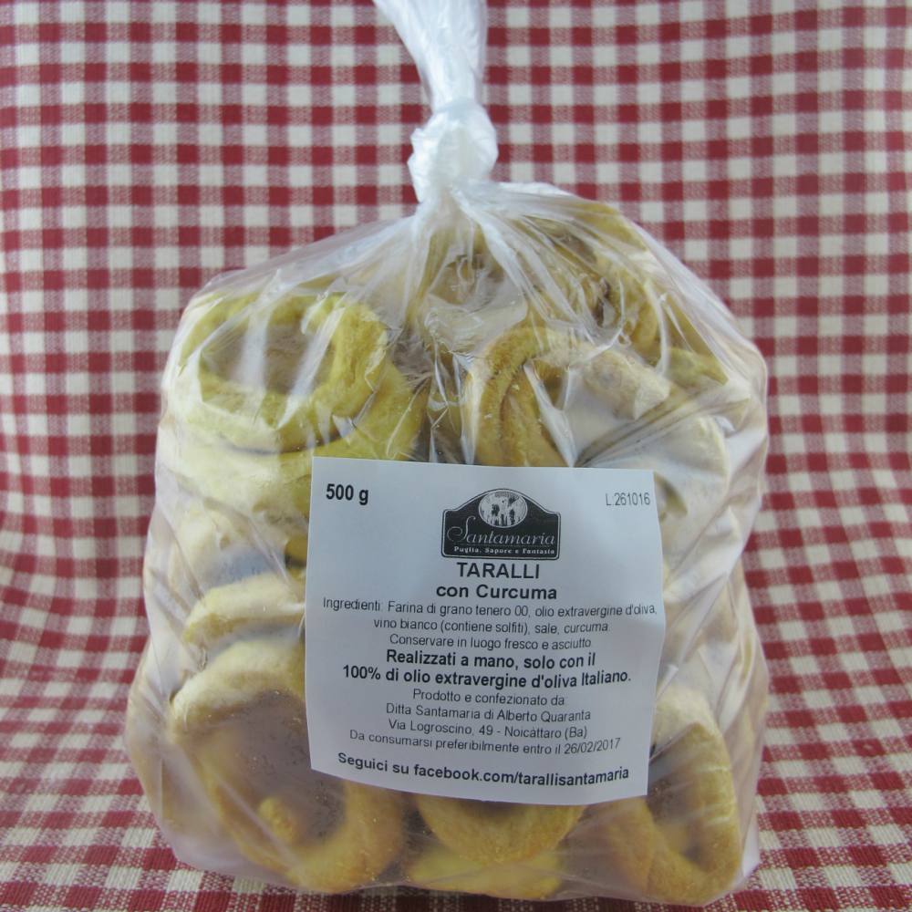 Taralli Santamaria con curcuma gr 500