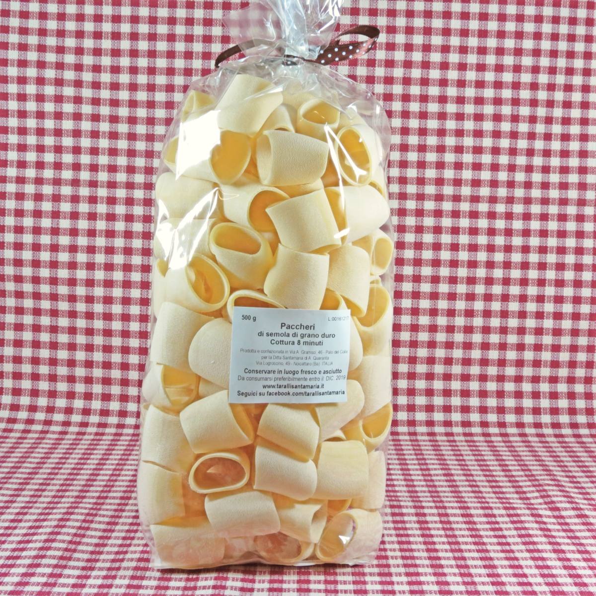 Paccheri Pasta Artigianale Santamaria di Semola di Grano Duro